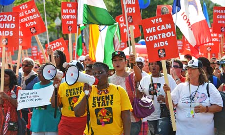 MDG : AIDS march and rally on the streets of Washington