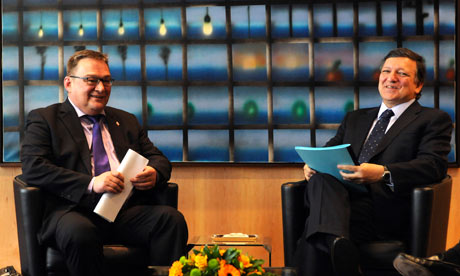 UE  Jose Manuel Barroso with Greenland Prime Minister Kuupik Kleist