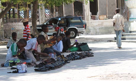MDG : Young boys on the street of Mogadishu, Somalia