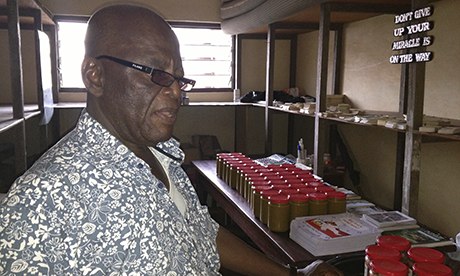 MDG : Brother Patrick at his cashew jam pantry in Kristo Buase, Ghana