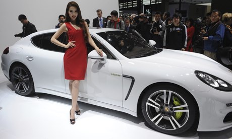 Porsche Panamera Hybrid electric version at the Shanghai auto show