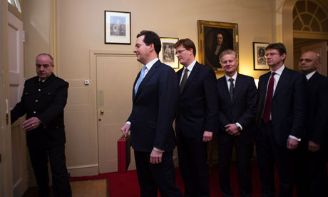 The Chancellor George Osborne Prepares To Give His Budget To Parliament