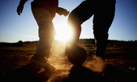 MDG children play football in South Africa