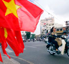 MDG Vietnam flags in Ho Chi Minh City