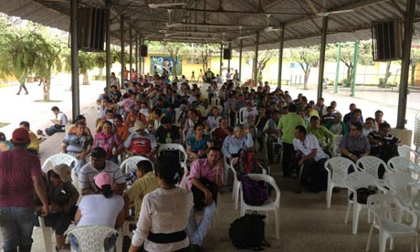 MDG : A meeting of campesinos (peasants) in Tibu, Catatumbo region, Colombia