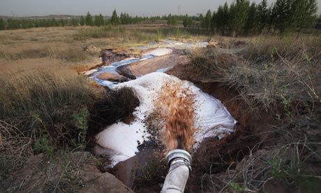 Pollution of The Ordos Grasslands :waste water  from Shenhua Coal to Liquid Project, Inner Mongolia