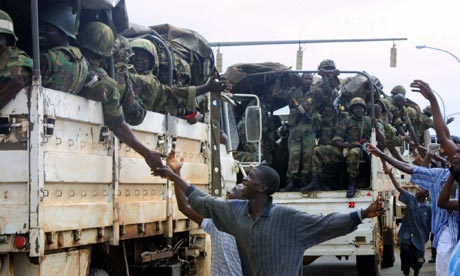 MDG : Liberia peace agreement : ECOMIL Troops Arrive in Monrovia