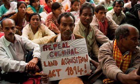 MDG : Land rights : India farmers and tribals protest again land acquisition policy 