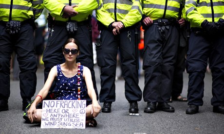 Protest against fracking by Cuadrilla Resources in Balcombe