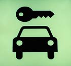 Car rental sign