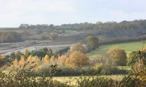 Open cast coal mining in Smalley, Derbyshire