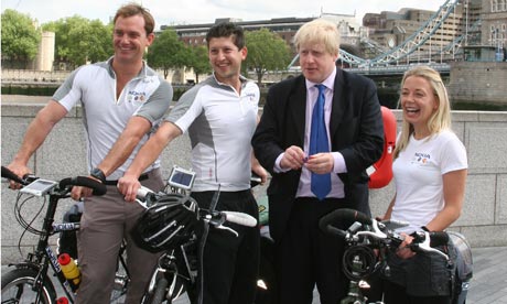 solar cyclists susie wheeldon boris johnson 