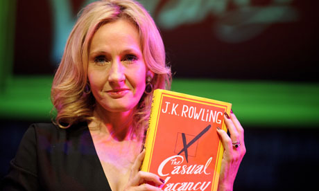 JK Rowling with her new novel
