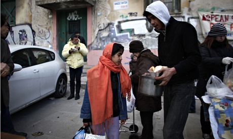 MDG : aid money : donated food for Immigrant children in Greece