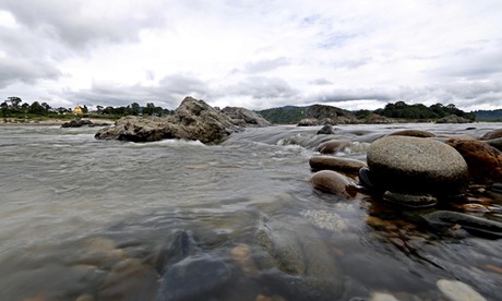 bank of the Irrawaddy river at Irrawaddy Myitsone, near the Myitsone dam project, Burma