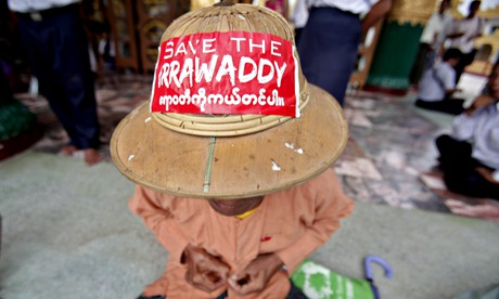 Myitsone dam project on Irrawaddy river at Irrawaddy Myitsone, Burma