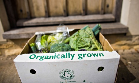 Organic food market :  Organic vegetable box delivered to the door