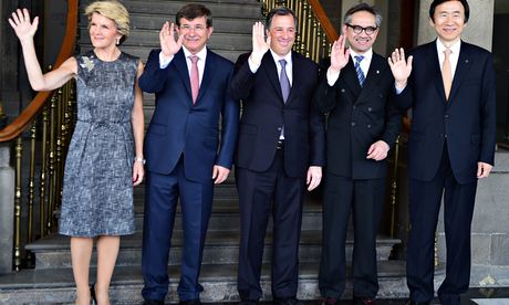 (L-R) Australian Foreign Minister Julie