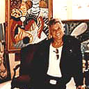 Tony Curtis in his studio
