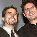 Alfonso Cuaron with his brother Carlos in Venice 2001
