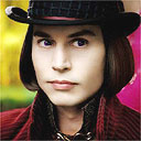 Johnny Depp as Willy Wonka in Charlie and the Chocolate Factory