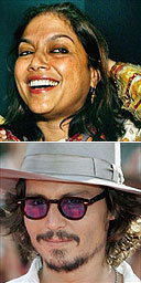 Mira Nair and Johnny Depp