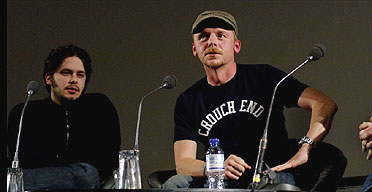 Edgar Wright (R) and Simon Pegg at the NFT