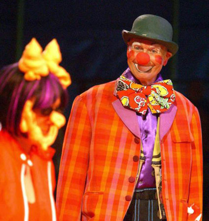 Paul Newman as the clown Butch Bolognese in London 2007