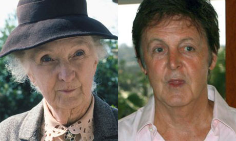 Joan Hickson and Paul McCartney