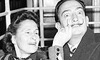 Salvador Dali and his wife, Gala, photographed in 1954