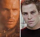 Christian Bale in Terminator Salvation and Chris Pine in Star Trek