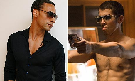 Rio Ferdinand and a scene from RocknRolla