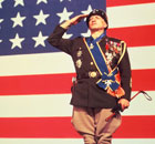 George C Scott, as General Patton, salutes the American flag