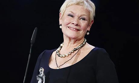 Dame Judi Dench receives the lifetime achievement award at the European film 