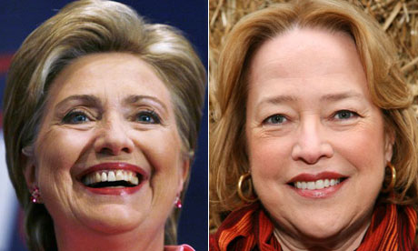 Hillary Clinton and Kathy Bates