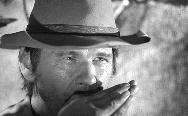 Sergio Leone: Charles Bronson on the set of Once Upon a Time in the West (1968)