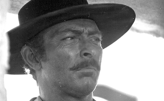 Sergio Leone: Lee van Cleef on the set of The Good, the Bad and the Ugly (1966)