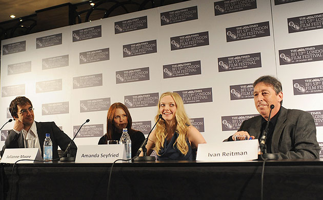 London film festival: Atom Egoyan, Julianne Moore, Amanda Seyfried and Ivan Reitman at LFF