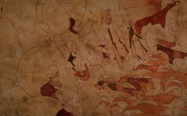 Goats in art: Encampment of Shepherds 4000-1500 BC