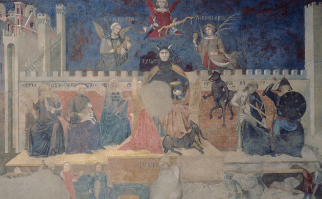 Goats in art: Detail of Allegory of Bad Government by Ambrogio Lorenzetti