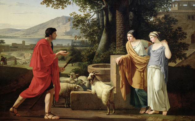 Goats in art: <Jacob with the Daughters of Laban> by Louis Gauffier