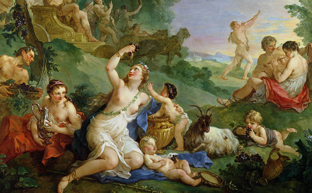 Goats in art: <The Triumph of Bacchus> by Charles Joseph Natoire