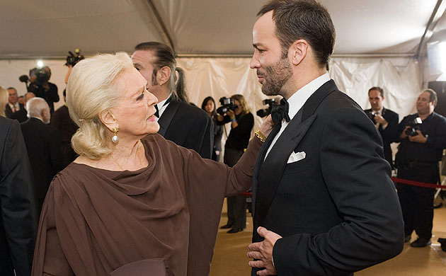 Lauren Bacall: Lauren Bacall with Tom Ford at the 2009 Governors awards