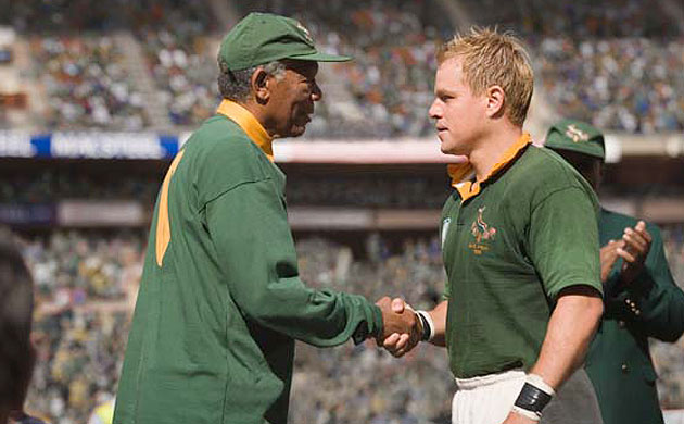 Golden Globes 2010 noms: Morgan Freeman and Matt Damon in Invictus