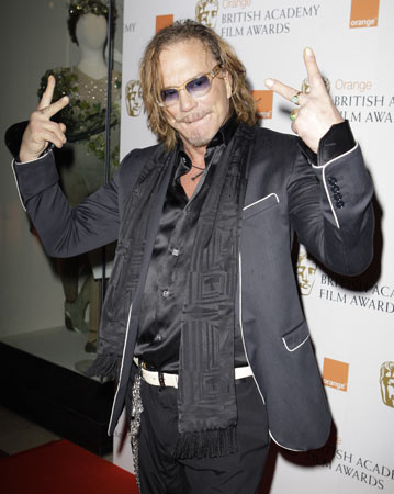Mickey Rourke at the Baftas 2009