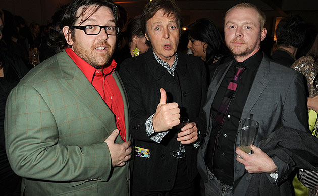 The Boat That Rocked: Nick Frost, Paul McCartney and Simon Pegg, The Boat That Rocked premiere