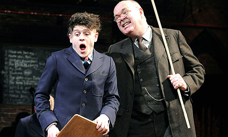 Iwan Rheon and Richard Cordery in Spring Awakening at Lyric Theatre, Hammersmith, February 2009