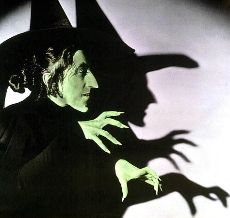 Margaret Hamilton as the Wicked Witch of the West in The Wizard of Oz