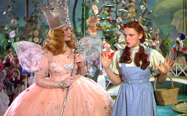 Billie Burke and Judy Garland in The Wizard of Oz