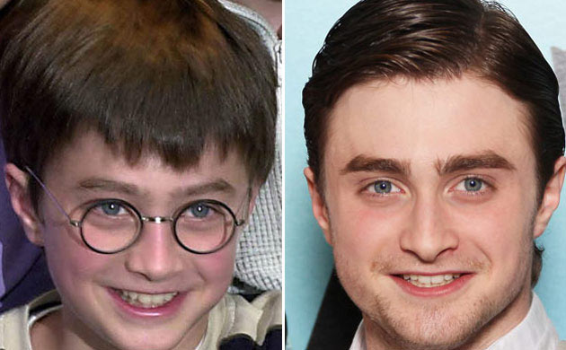 Harry Potter's Daniel Radcliffe in 2000 and 2009